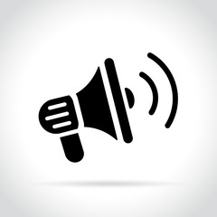 loud speaker icon on white background