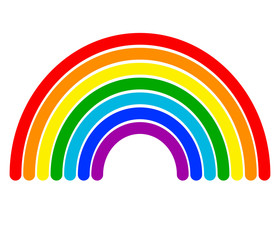 rainbow icon on white background