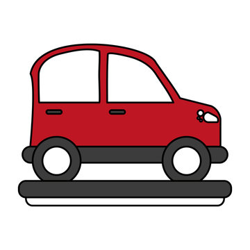 car coupe sideview icon image vector illustration design