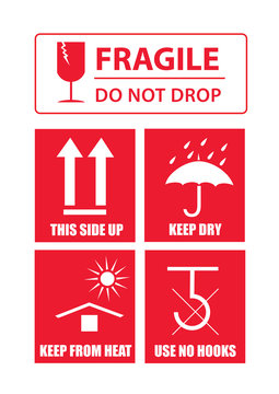 fragile sticker set