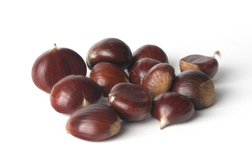 Chestnuts isolated