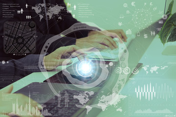 Business and technology concept.