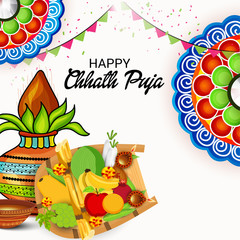 Fototapeta premium Happy Chhath Puja.