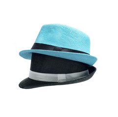 Summer blue and black Hat