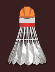 Experienced badminton shuttlecock