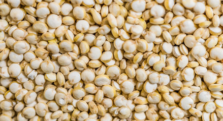 Top view background of quinoa seeds