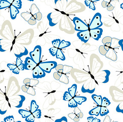 Plakat seamless butterflies