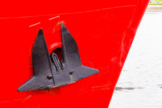 Ship Bow Anchor Red
