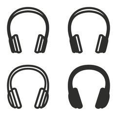 Headphone icon set.