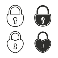 Lock icon set.