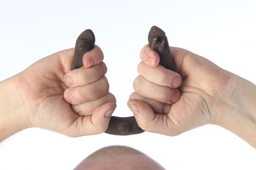 Obraz premium Portrait of an adult man with a naked torso