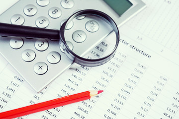Fototapeta premium Image of businessman workplace with papers