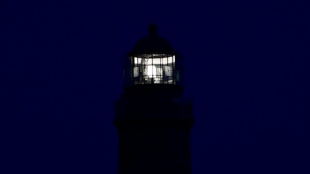 Leuchtturm am Darsser Ort bei Nacht, Nationalpark Vorpommersche Boddengew&auml;sser
