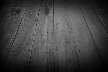 Old Wooden Floors, For Texture And Background, black and white picture.