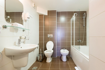 Hotel bathroom interior