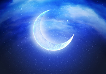 Fototapeta na wymiar Abstract Crescent Moon