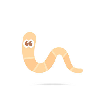 Cute worm vector 