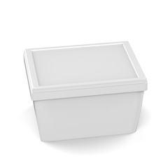 Ice Cream Container Mock-Up Template On Isolated White Background, Ready For Your Design, 3D Illustration