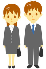 会社員　男女
