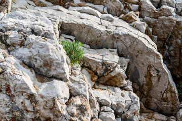 Texture of stones and rock of Montenegro