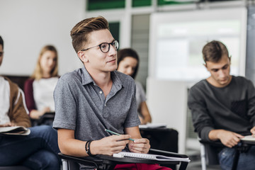 Schoolboy at Classroom