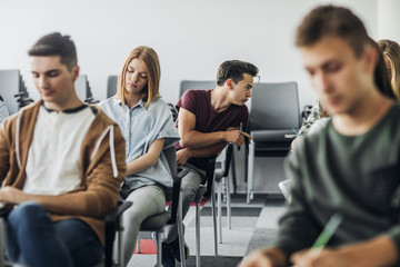 Students Taking Notes at Class