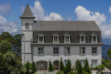 house in the mountains, beautiful view.