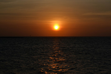 Naklejka premium The sunset around Tidung Island. It's a part of the chain Thousand Islands