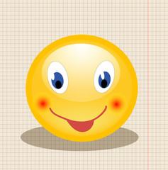  drawing smiley, character, vector, isolated
