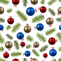 New Year colorful seamless pattern.