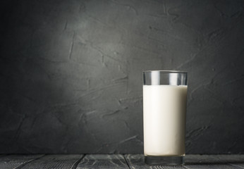 A glass of milk