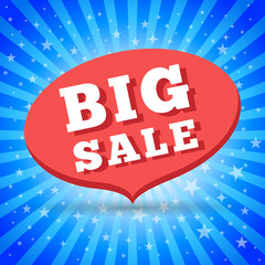 Big Sale in the foreground with stary background