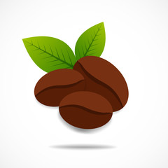 Coffee bean icon, vector