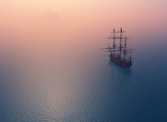 Sailboat in the sea.