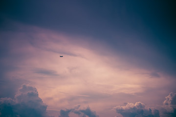 natural background with airspace and dramatic sky