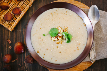 Chestnut cream soup