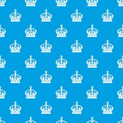 Fototapeta na wymiar Crown pattern seamless blue