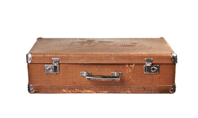 old suitcase isolated