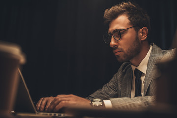 businessman working with laptop