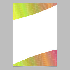 Modern abstract colored gradient curved grid page template - vector flyer background graphic design