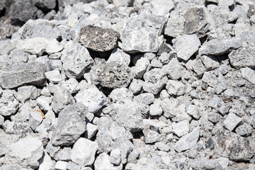 stone gravel on a construction site as a background