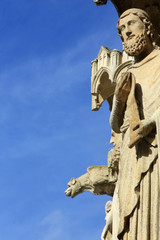 Prophète Aggée. Cathédrale Notre-Dame d'Amiens. Notre-Dame d'Amiens cathedral. Prophet Haggai. Amiens Cathedral. Haggai prophet. Cathédrale Notre-Dame d'Amiens. Notre-Dame d'Amiens cathedral.