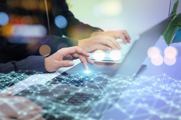 Network business concept. © metamorworks