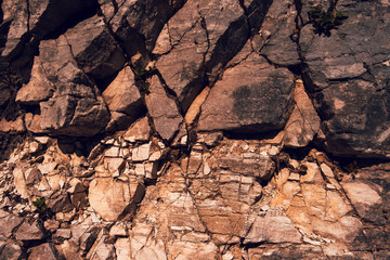 Mountain granite rock
