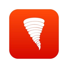 Tornado icon digital red