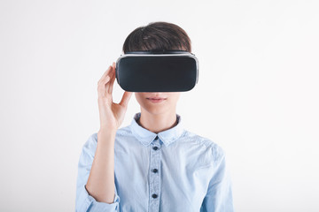 girl in Virtual reality headset