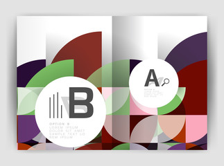 Circle vector abstract backgrounds, annual report business templates