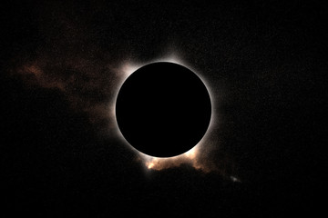 Solar eclipse during totality