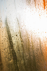 yellow green orange condensated water drops texture