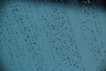 water drops on glass